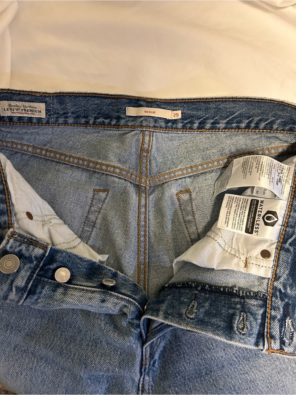 Levi's Light Blue Wedge Ankle Jeans